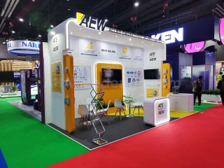 งานผลิตบูธ AEW รับออกแบบบูธ รับทำบูธ รับผลิตบูธแสดงสินค้า booth exhibition Enlt Asia