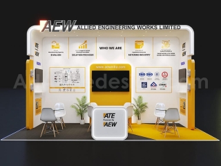 งานแบบบูธ AEW รับทำบูธ ออกแบบบูธ ผลิตบูธแสดงสินค้า booth expo fair ENLIT ASIA
